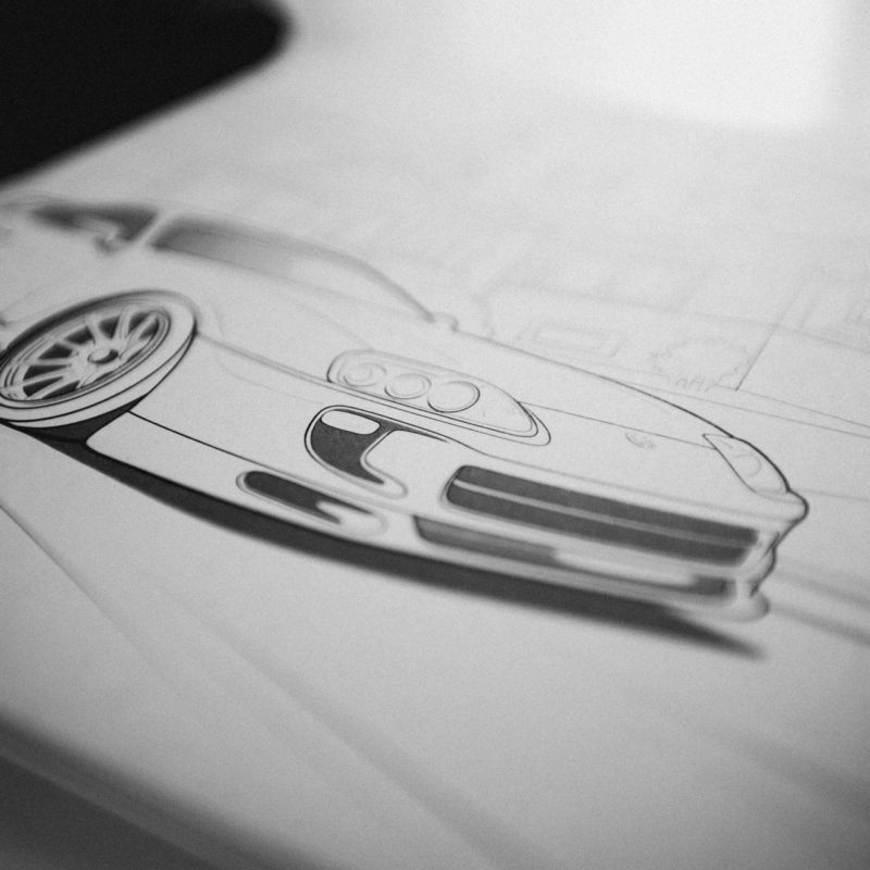 TOYOTA SUPRA MKIV coloring page / car coloring book