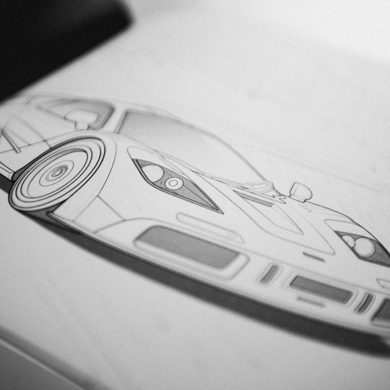 MCLAREN F1 coloring page / car coloring book