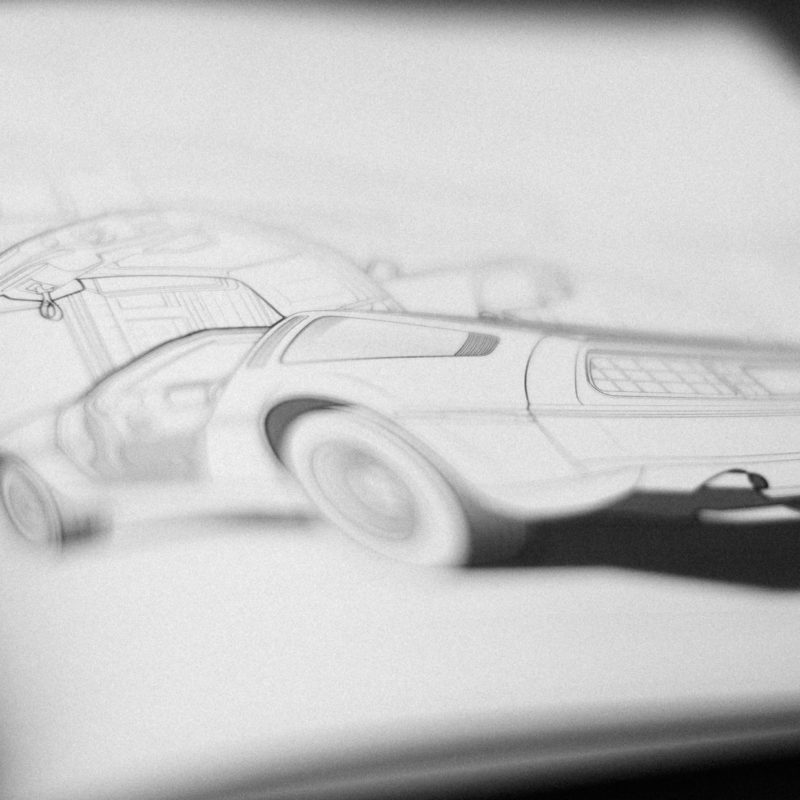 DELOREAN DMC-12 coloring page / car coloring book