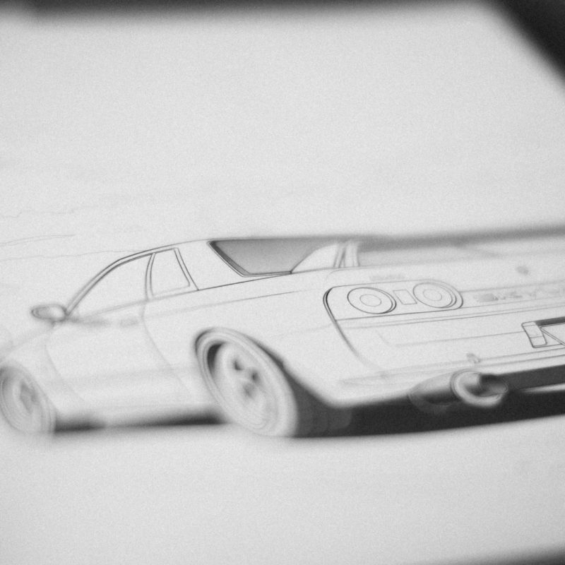 NISSAN SKYLINE GTR R32 coloring page / car coloring book