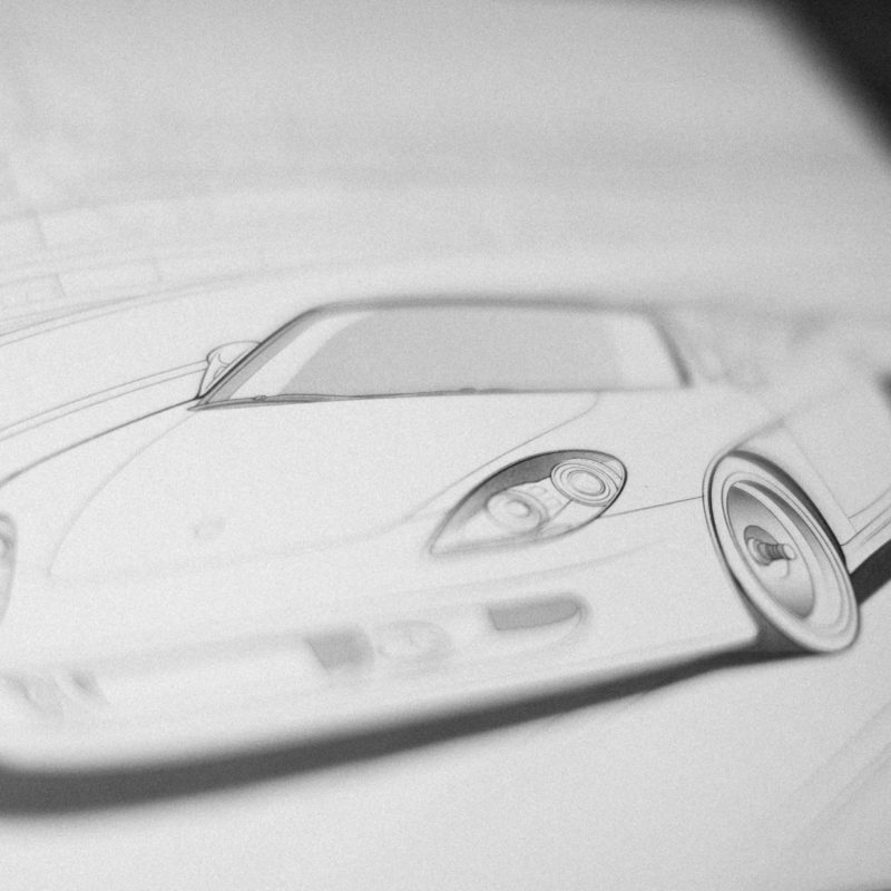 PORSCHE CARRERA GT coloring page / car coloring book